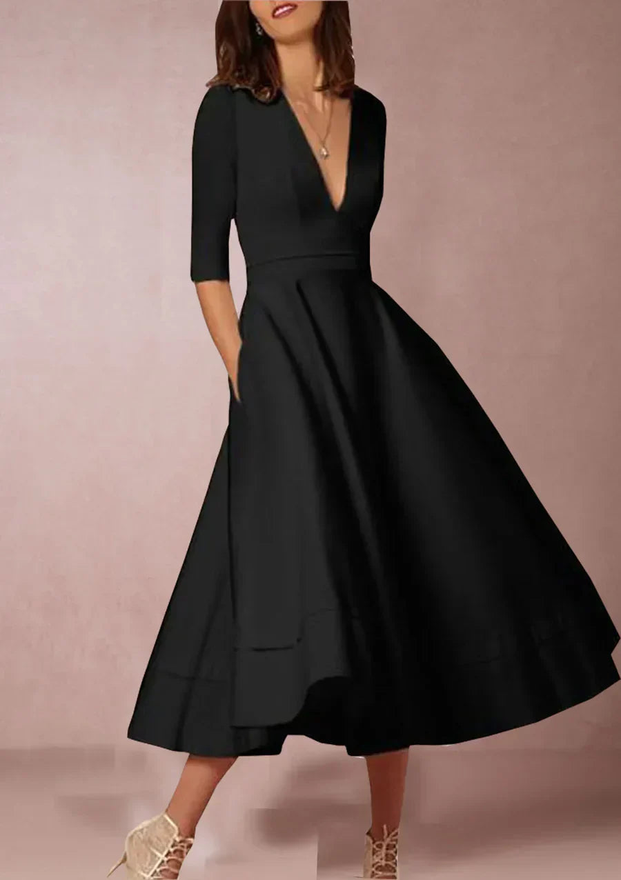 LP | elegante abito midi da donna in stile vintage
