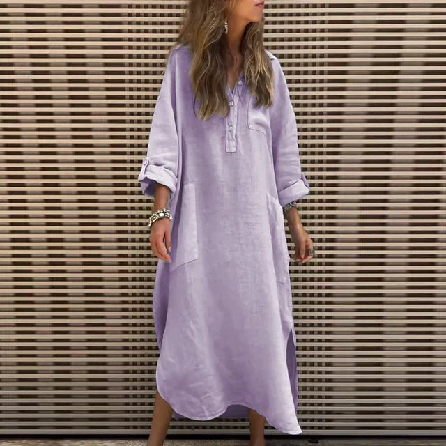 LP | Maxi abito casual in misto cotone