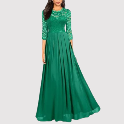LP | Maxi abito elegante con dettagli in pizzo per ogni occasione