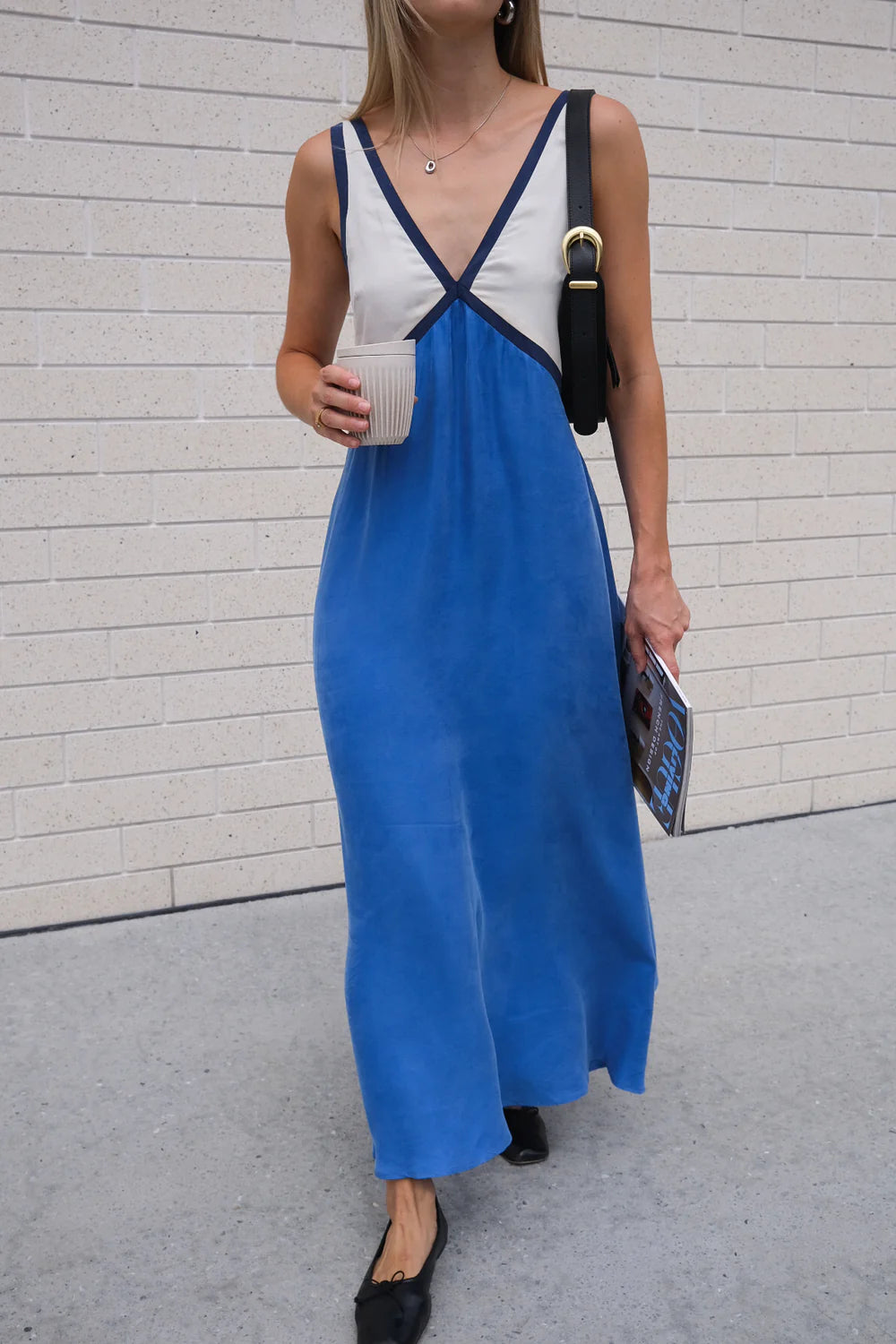 LP | Maxi abito leggero con scollo a V