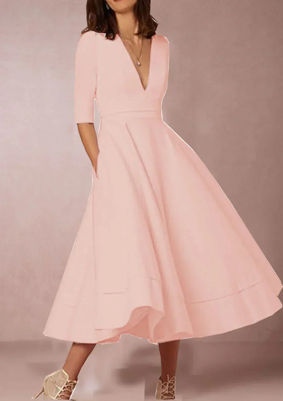 LP | elegante abito midi da donna in stile vintage