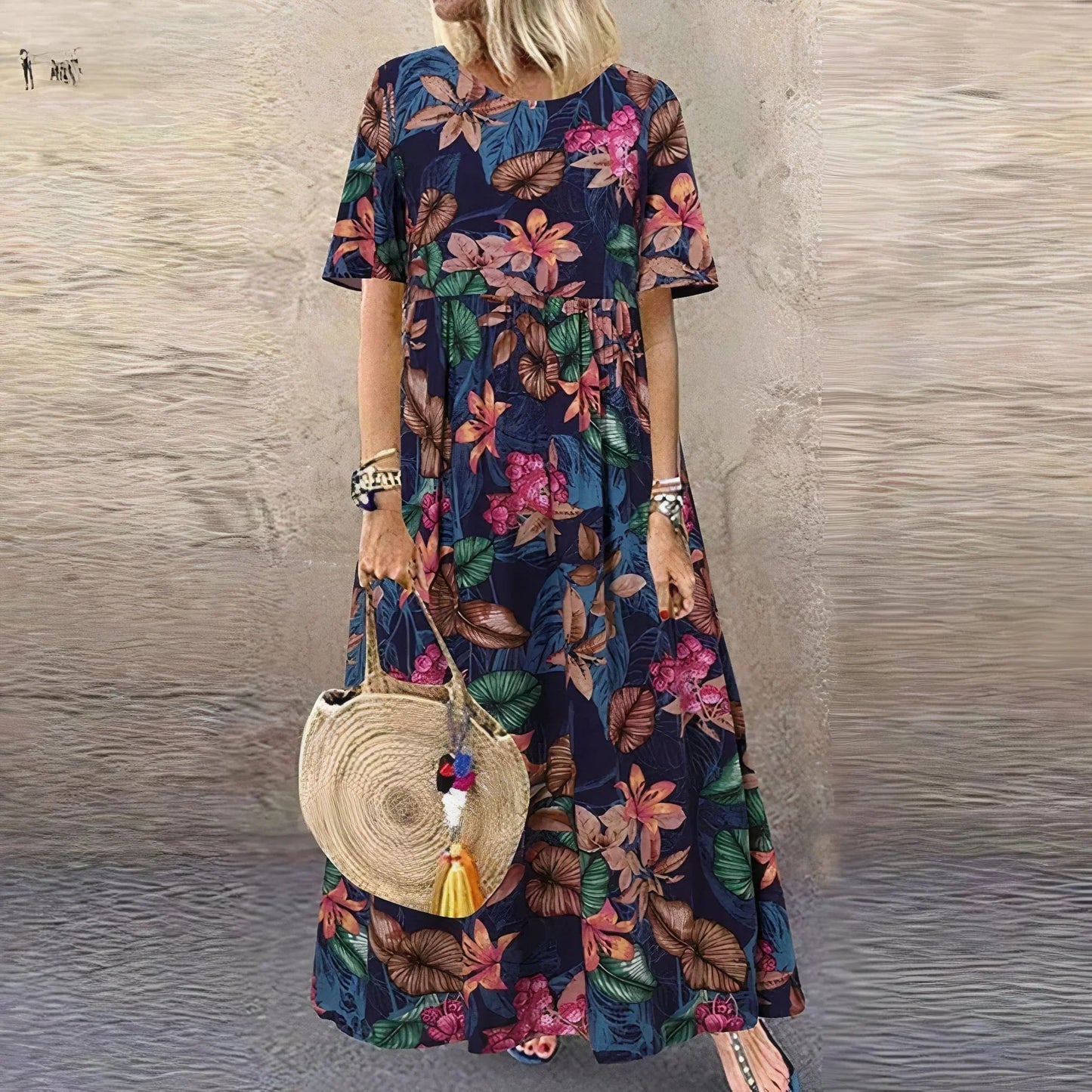 LP | Maxi abito Boho Breeze con stampa floreale