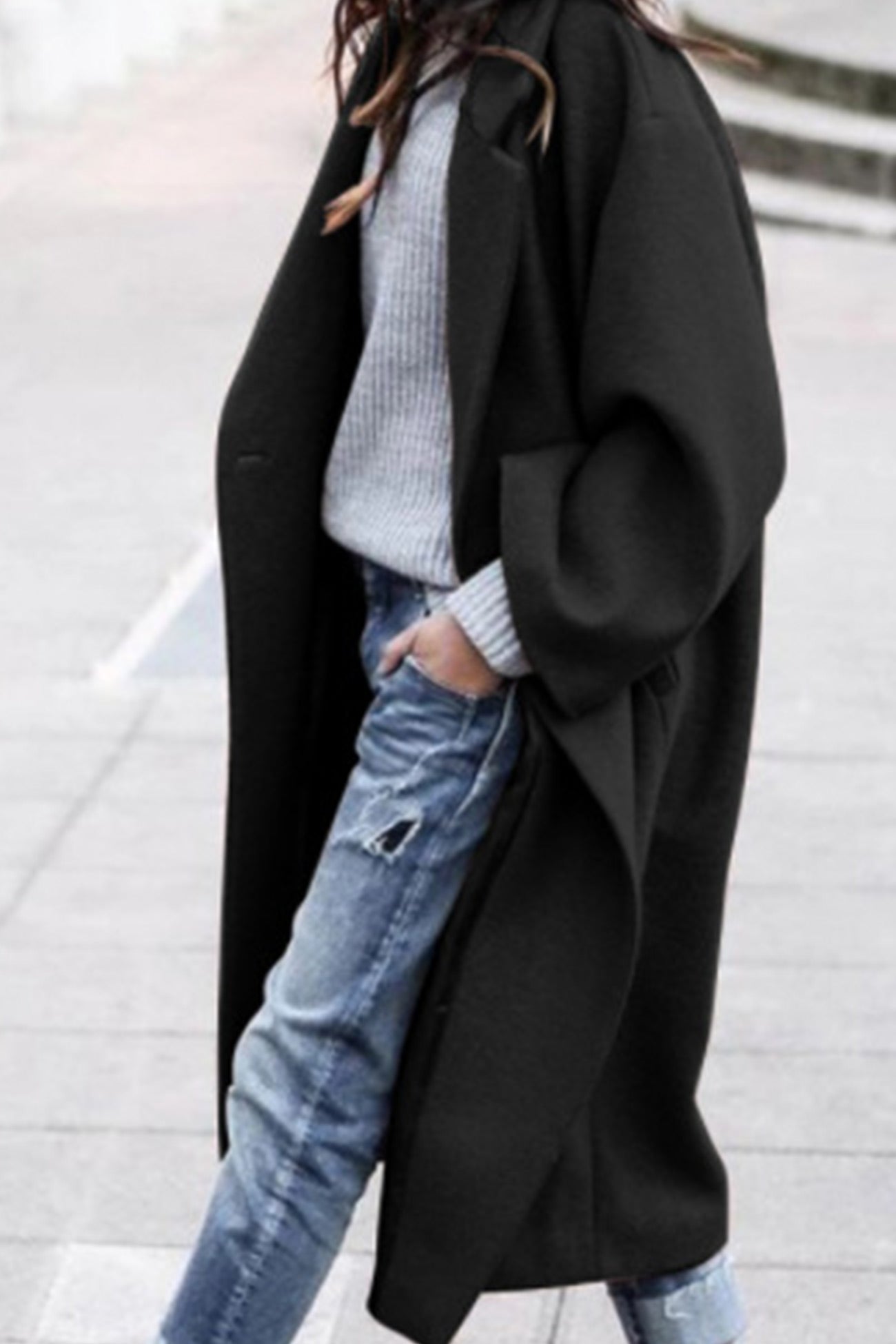 LP | Cappotto elegante con revers oversize