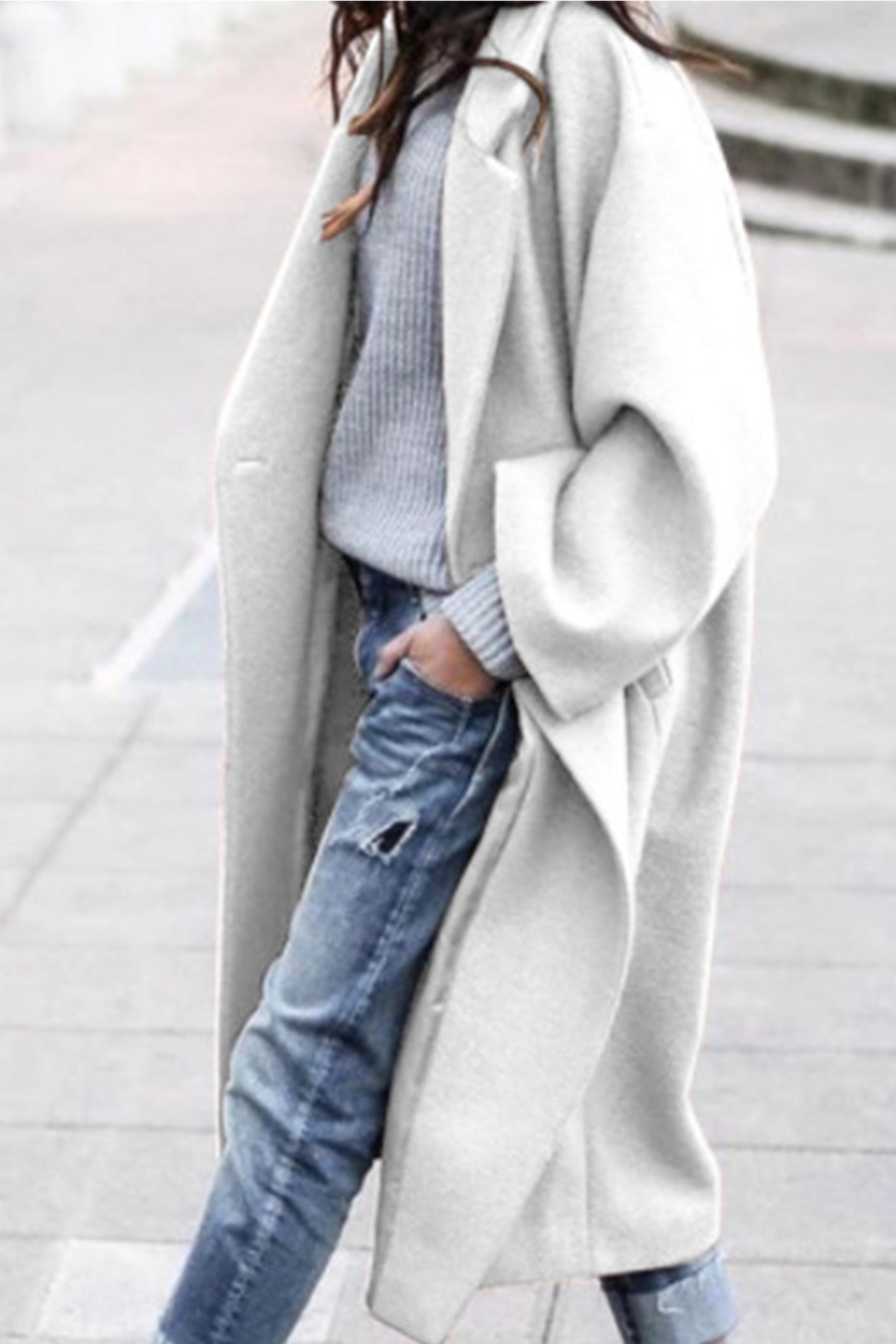 LP | Cappotto elegante con revers oversize