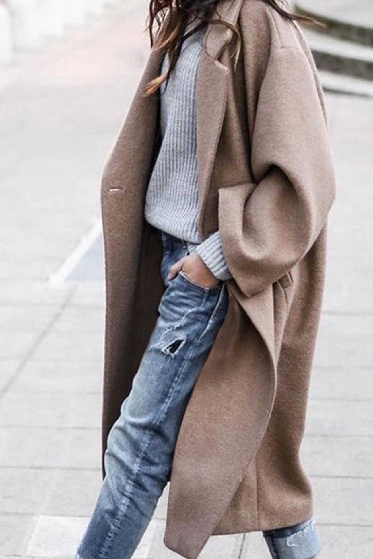 LP | Cappotto elegante con revers oversize