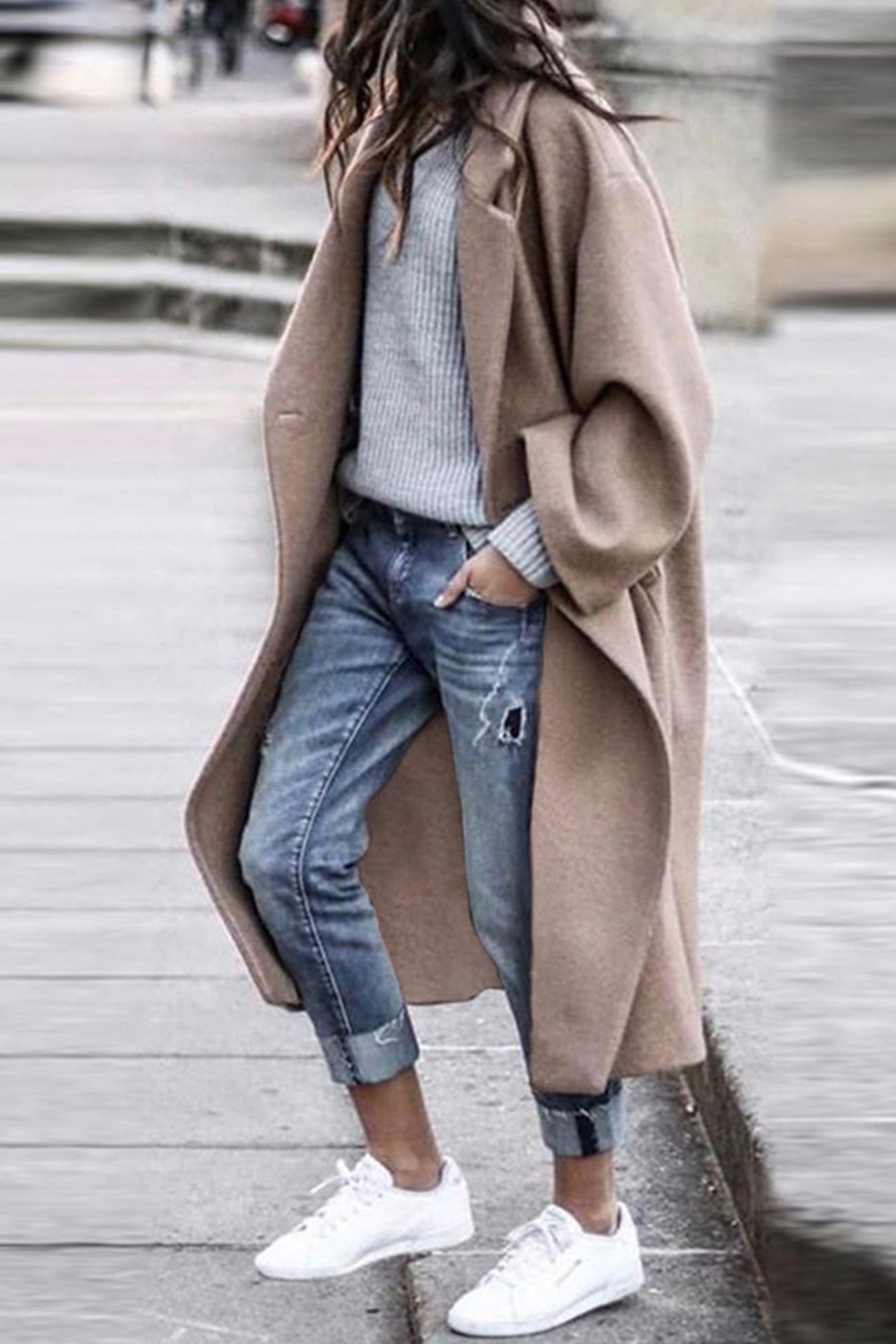LP | Cappotto elegante con revers oversize