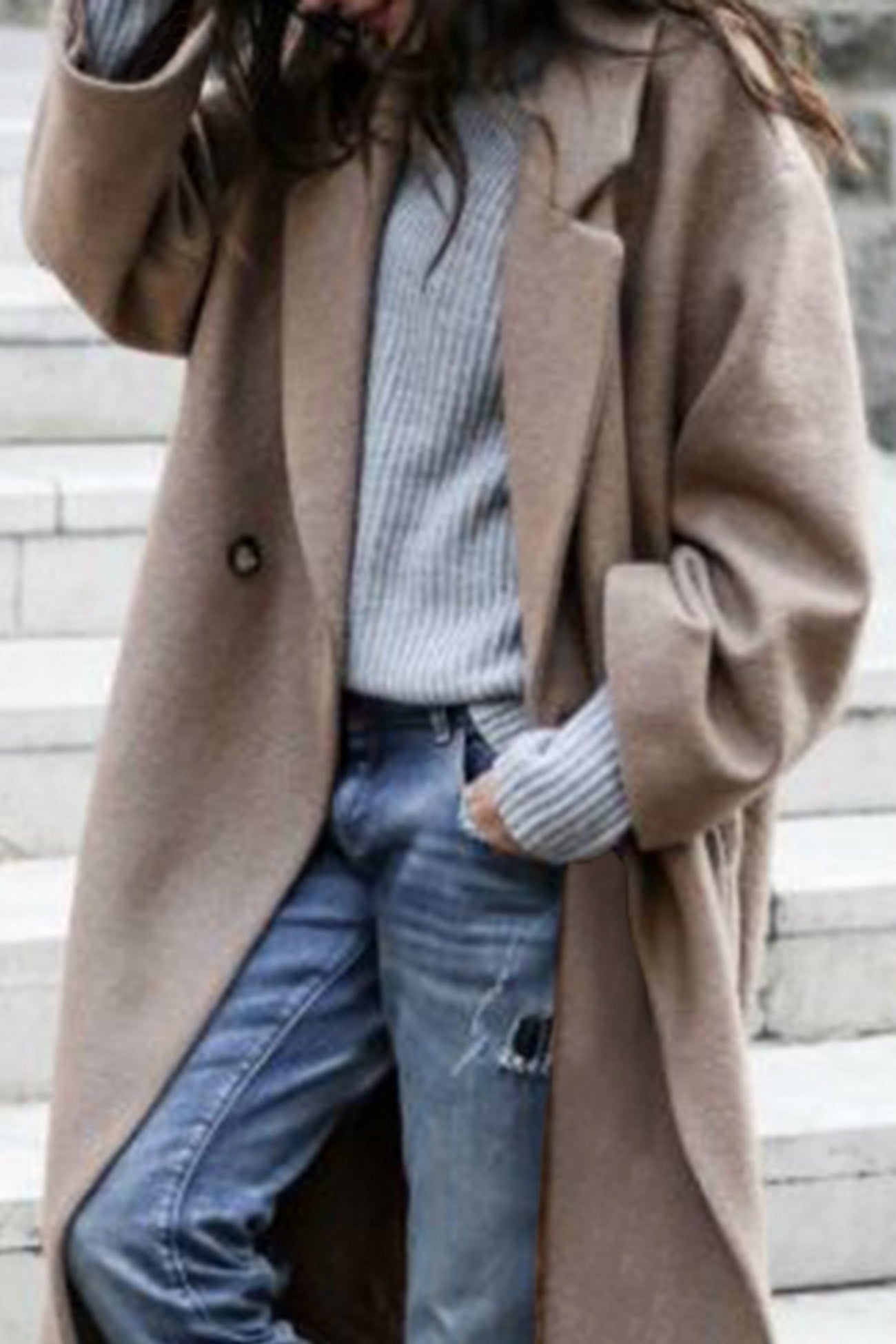 LP | Cappotto elegante con revers oversize