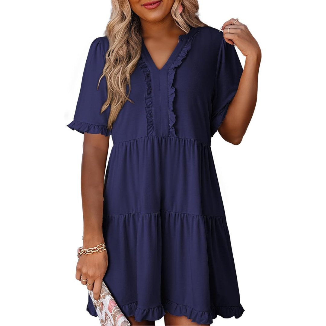 LP | Mini abito casual con scollo a V