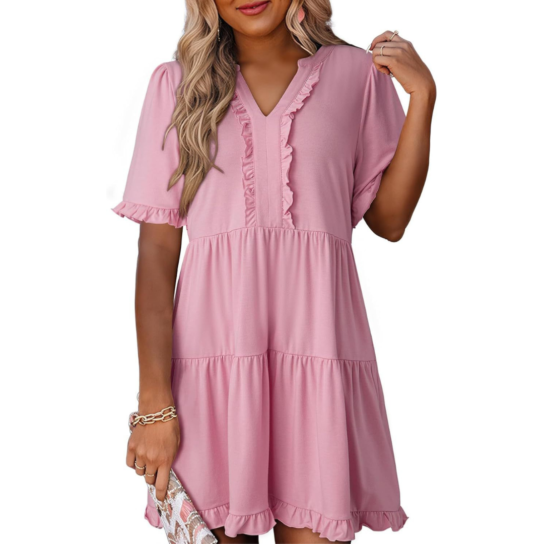 LP | Mini abito casual con scollo a V