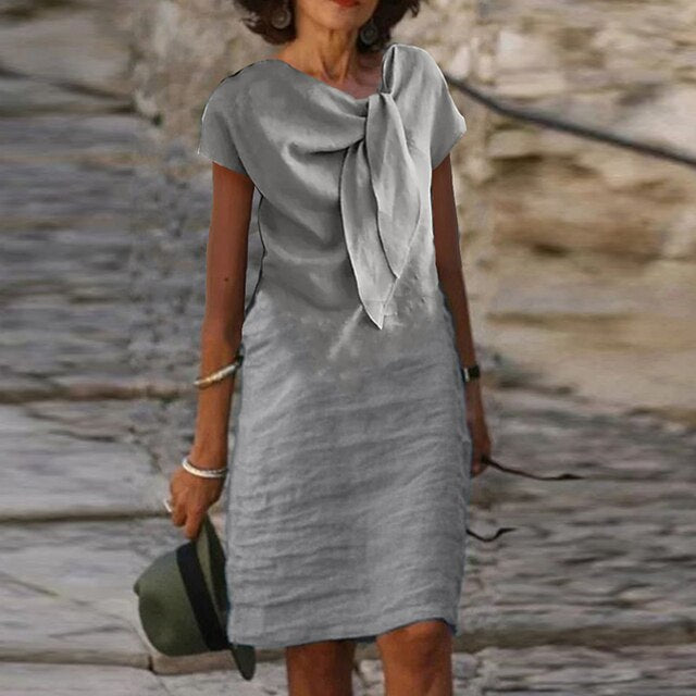 LP | Elegante mini abito aderente con maniche corte per donna