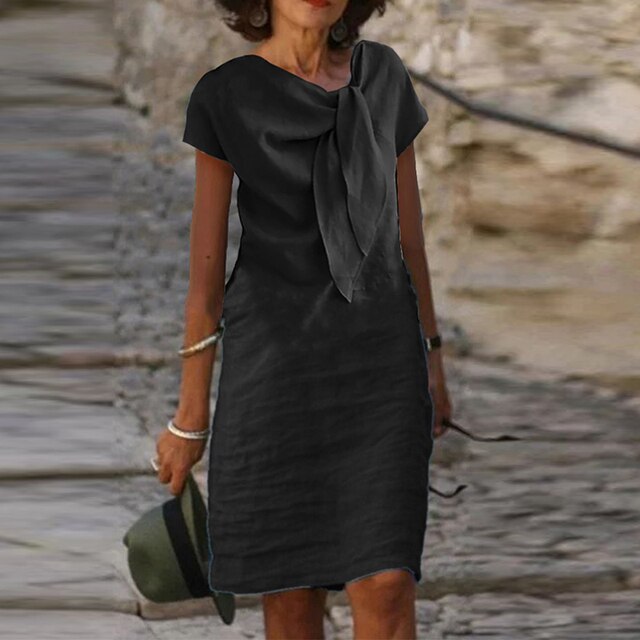 LP | Elegante mini abito aderente con maniche corte per donna