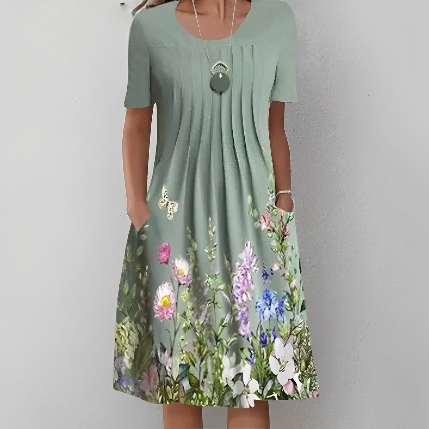 LP | Abito midi con stampa floreale