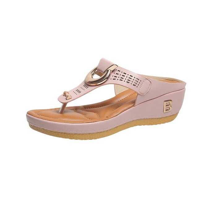 LP | - Sandali con plateau in pelle