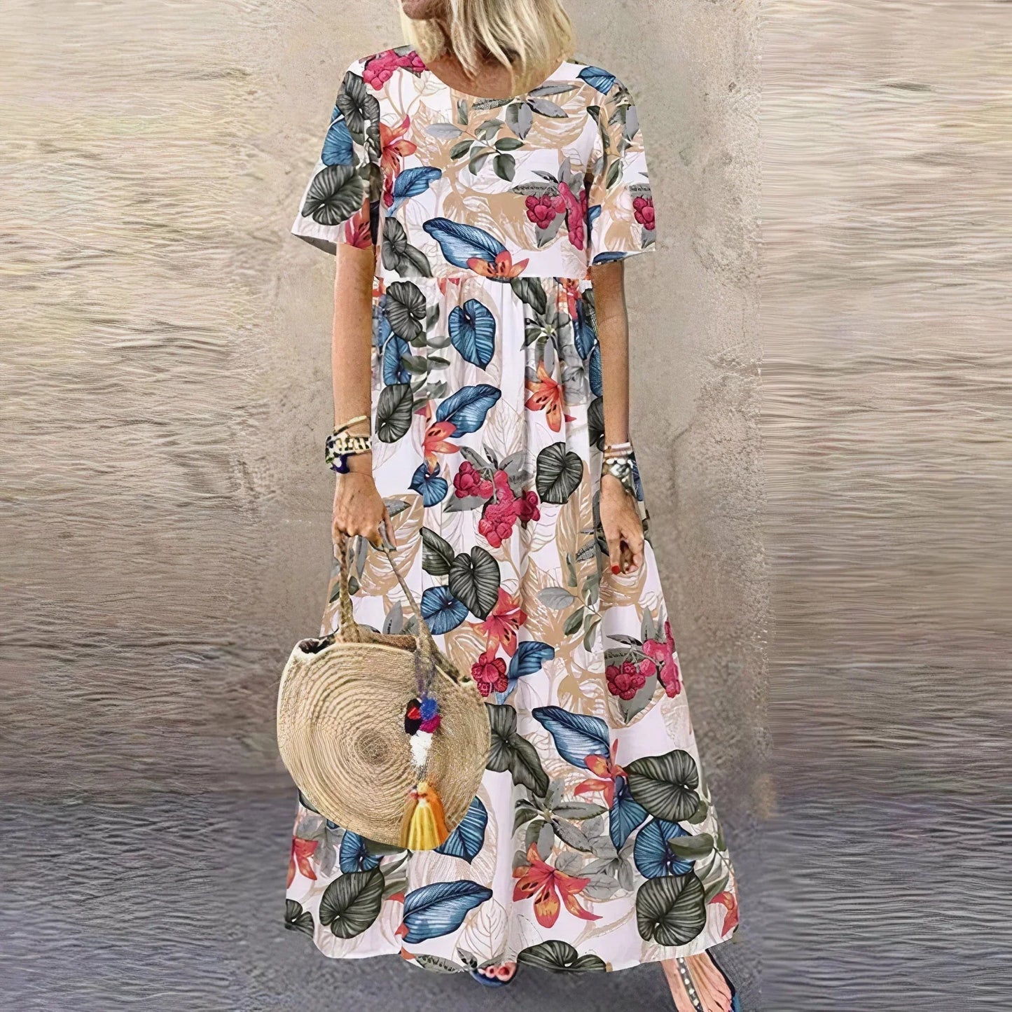 LP | Maxi abito Boho Breeze con stampa floreale