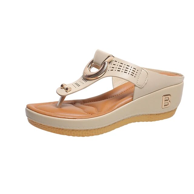 LP | - Sandali con plateau in pelle
