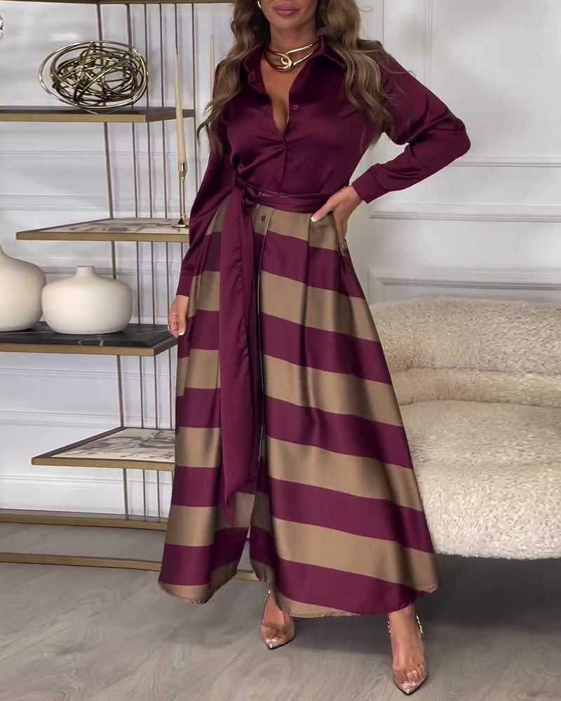 LP | Maxi abito elegante a righe