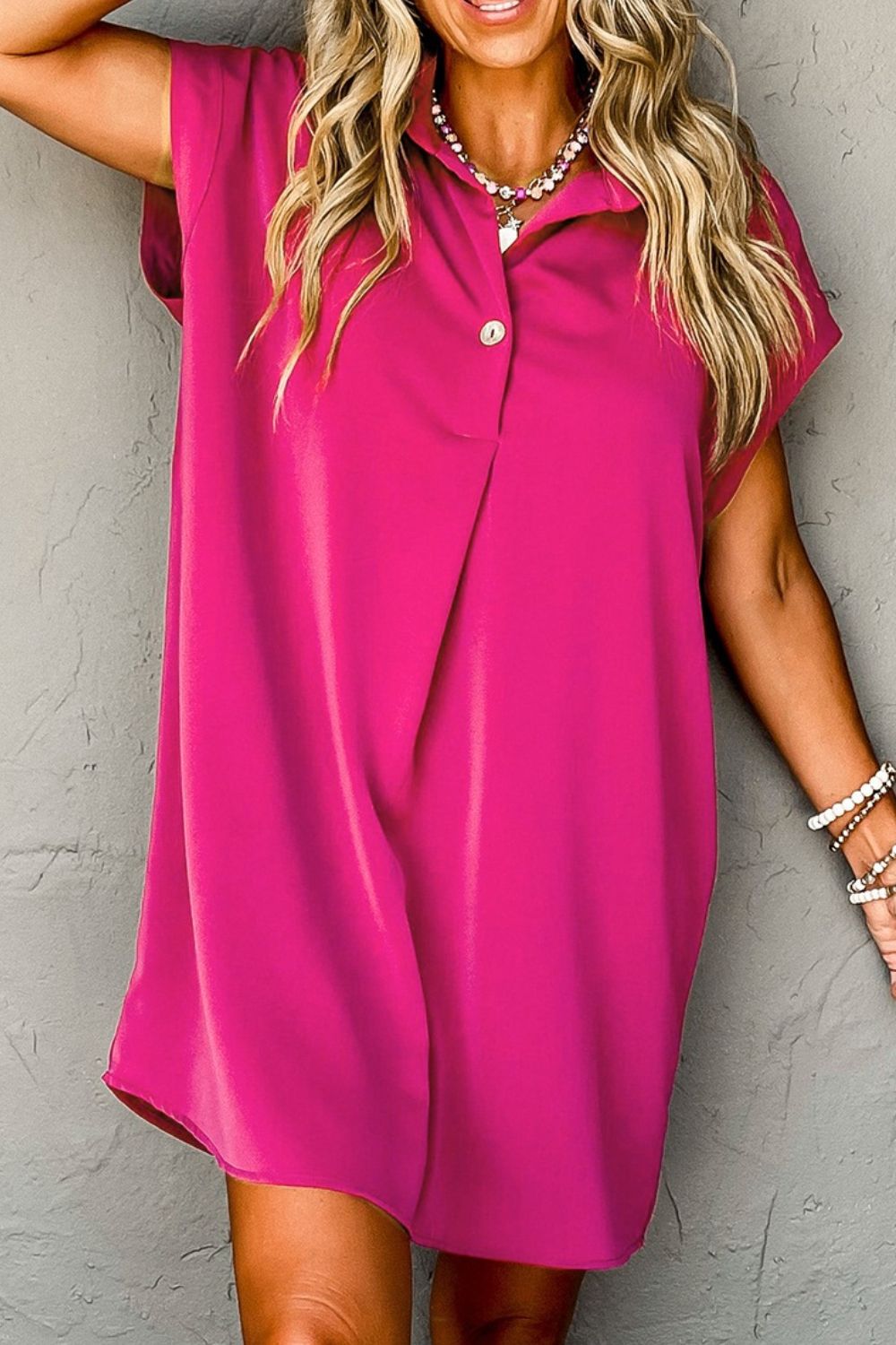 LP | Mini abito camicia con colletto abbottonato