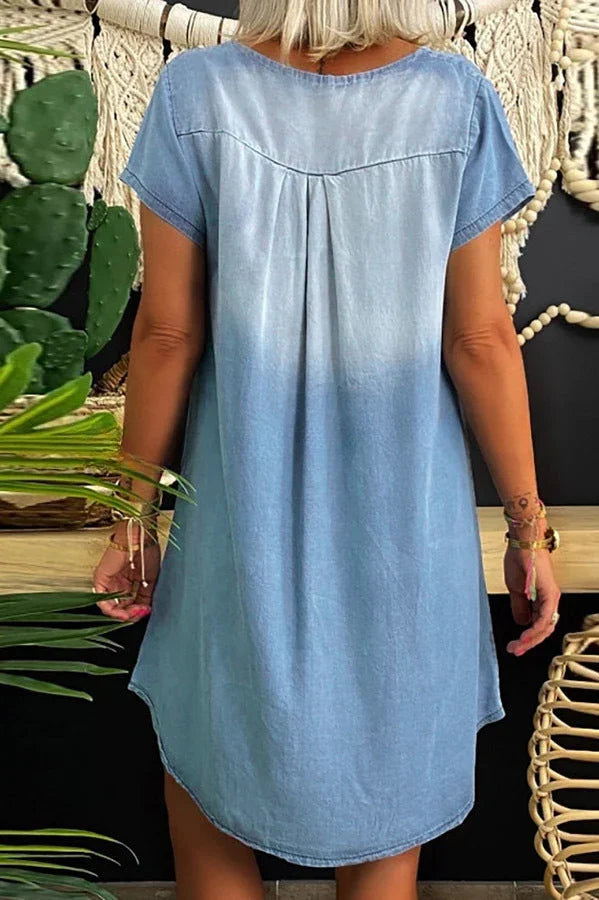 LP | Mini abito casual in denim con maniche corte