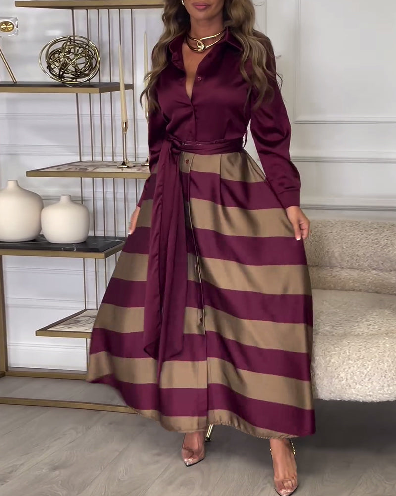 LP | Maxi abito elegante a righe