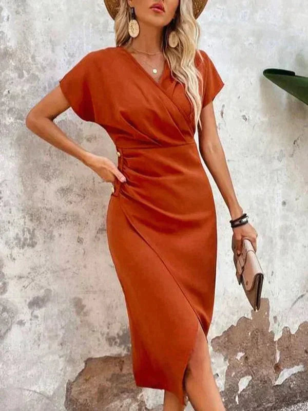 LP | Abito midi chic con scollatura a V