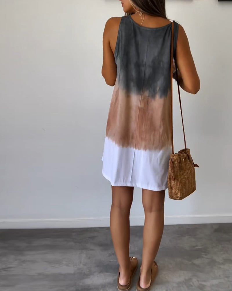 LP | Mini abito con stampa Tie Dye a gradi