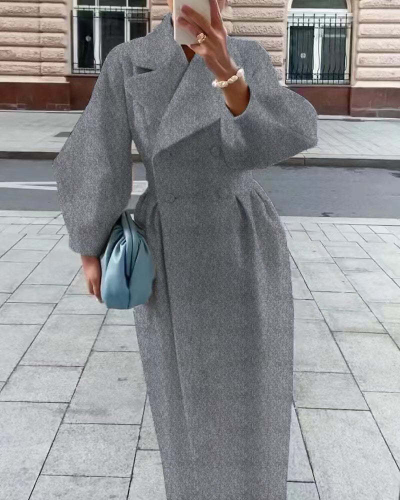 LP | Cappotto vintage con maniche a lanterna e revers in lana