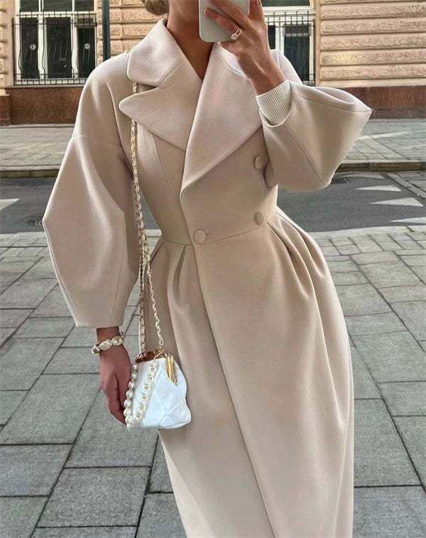LP | Cappotto vintage con maniche a lanterna e revers in lana