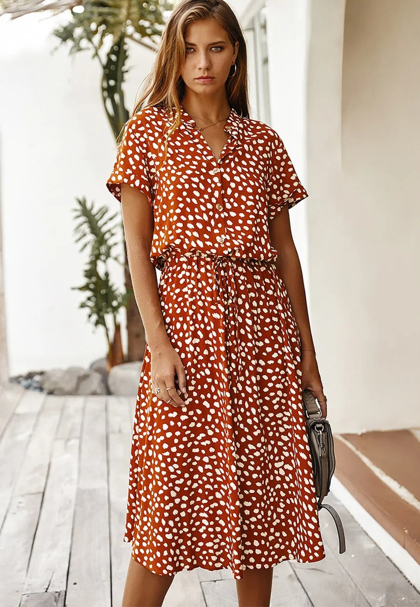 LP | abito midi da donna con cintura