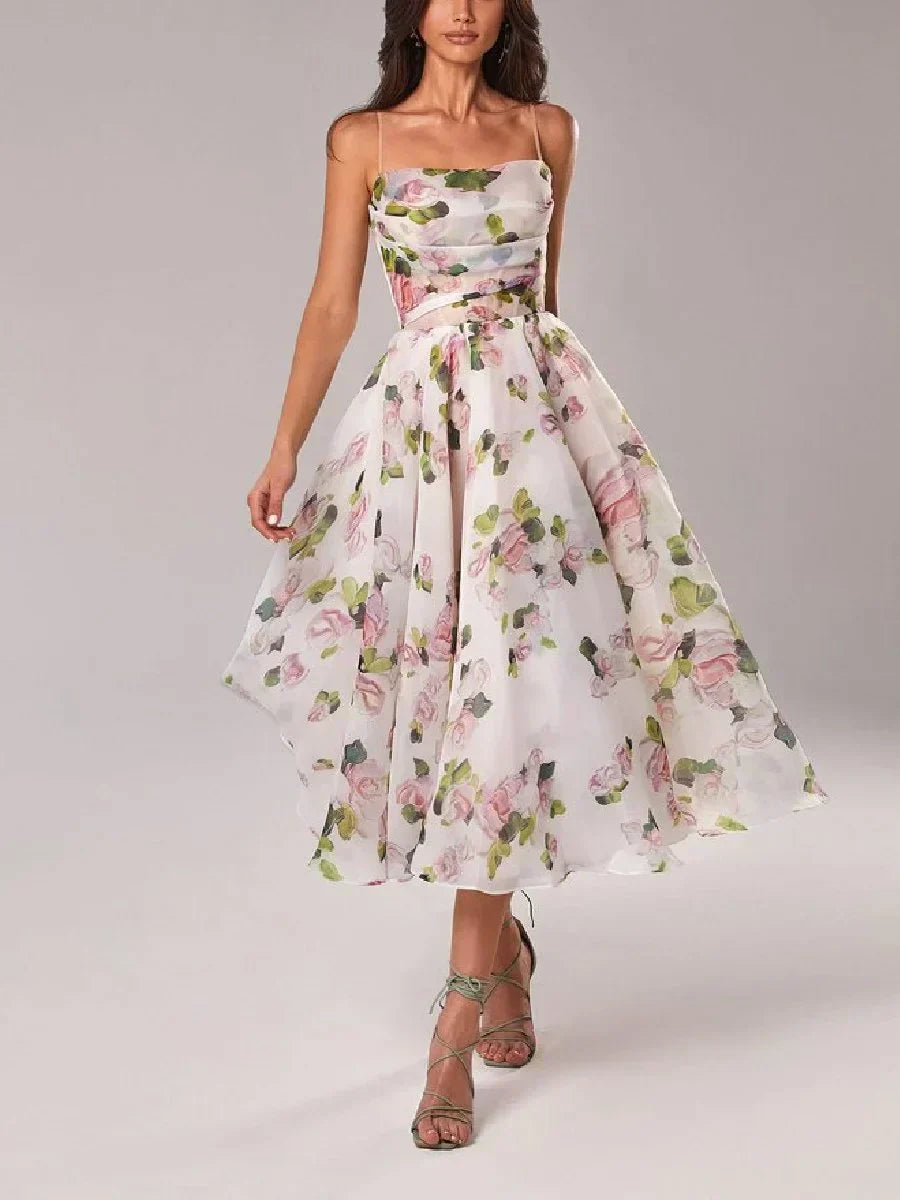LP | Elegante abito midi da donna con vestibilità strutturata