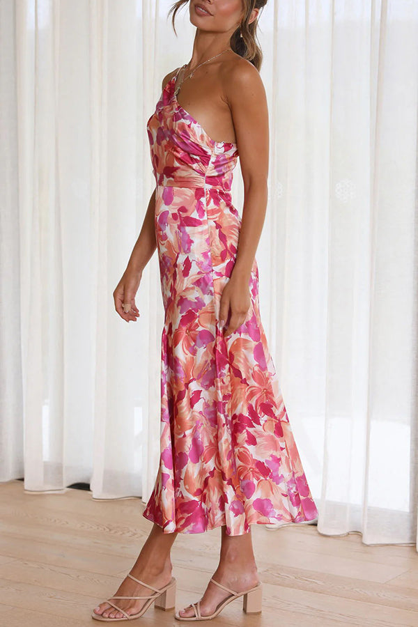 LP | Buy Myself Flowers Vestito Midi monospalla floreale