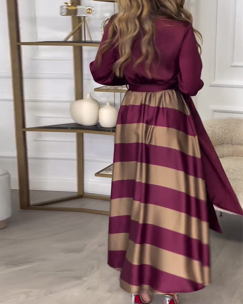 LP | Maxi abito elegante a righe