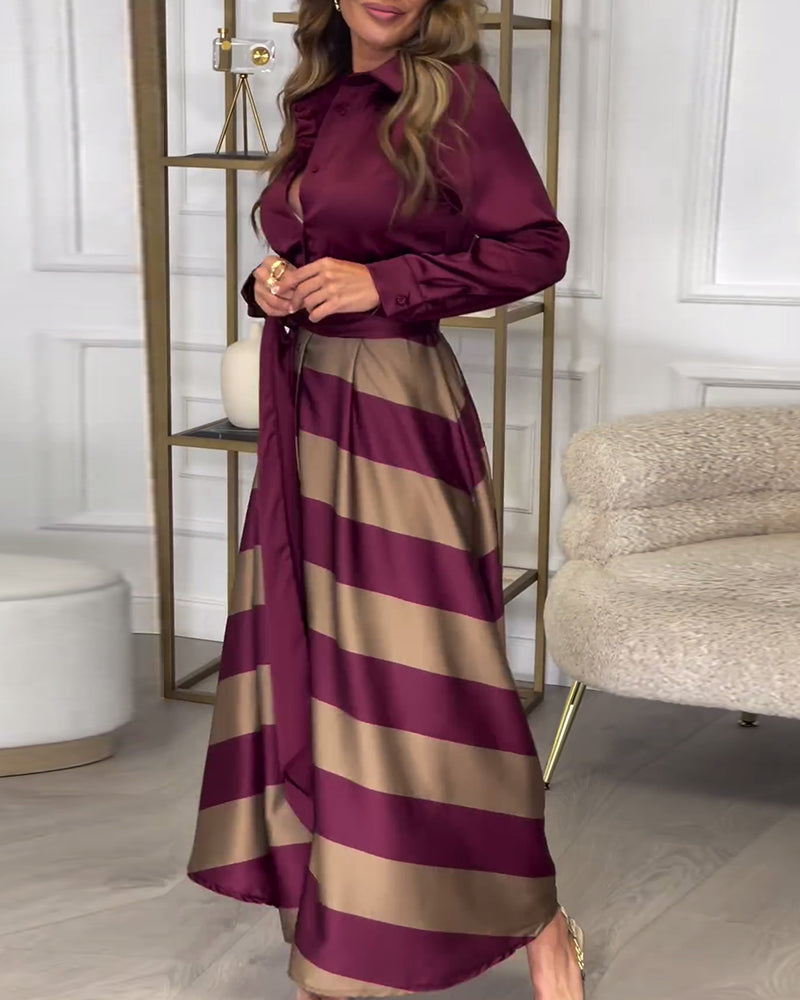 LP | Maxi abito elegante a righe