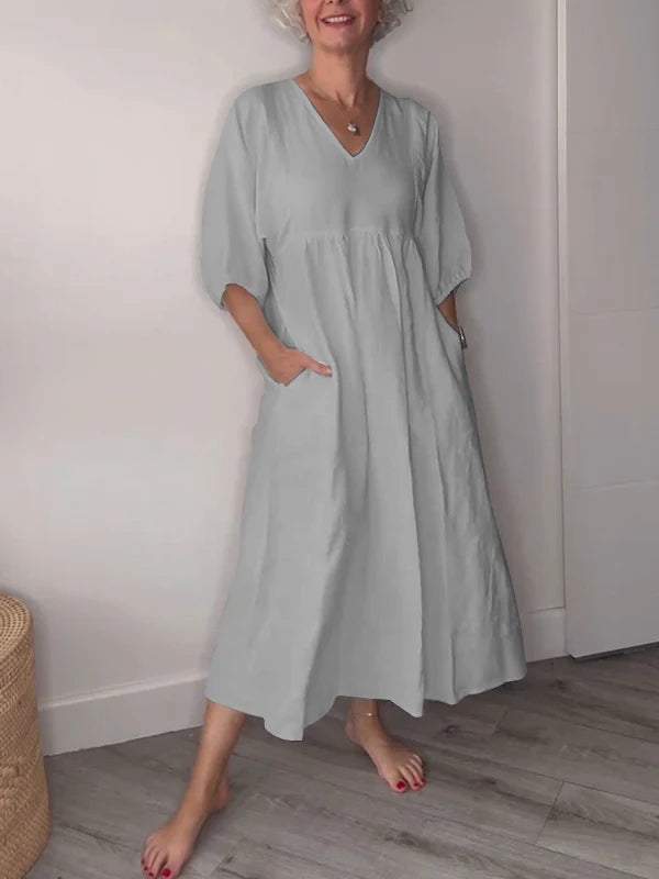 LP | Maxi abito con scollo a V dall'eleganza rilassata