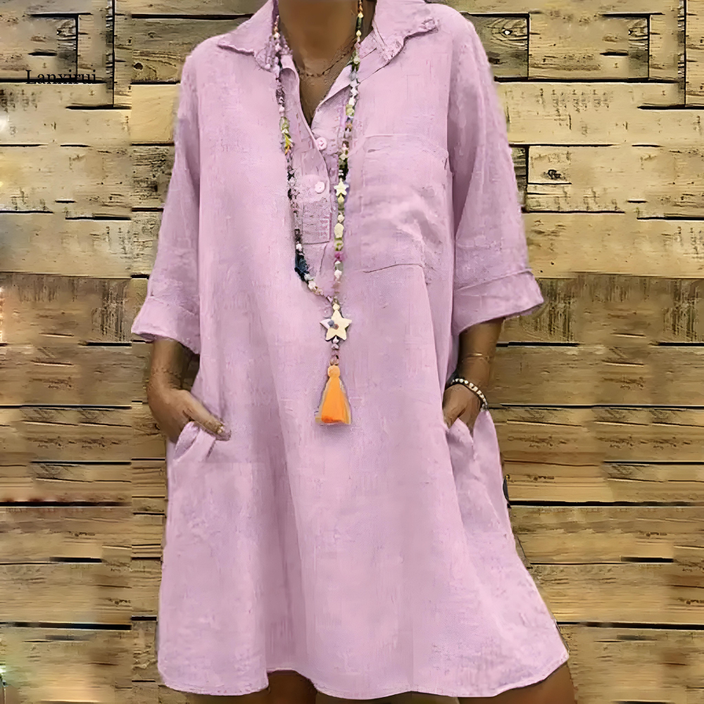LP | abito camicia da donna rilassato con tasche