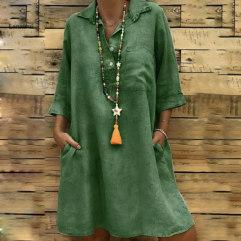 LP | abito camicia da donna rilassato con tasche