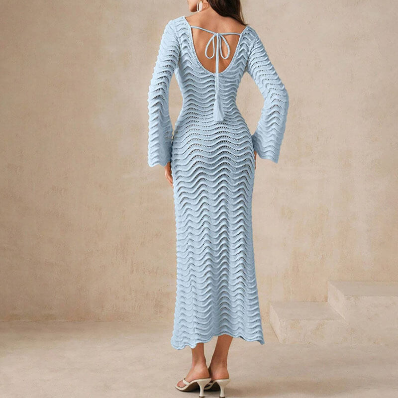 LP | elegante abito midi all'uncinetto per donna
