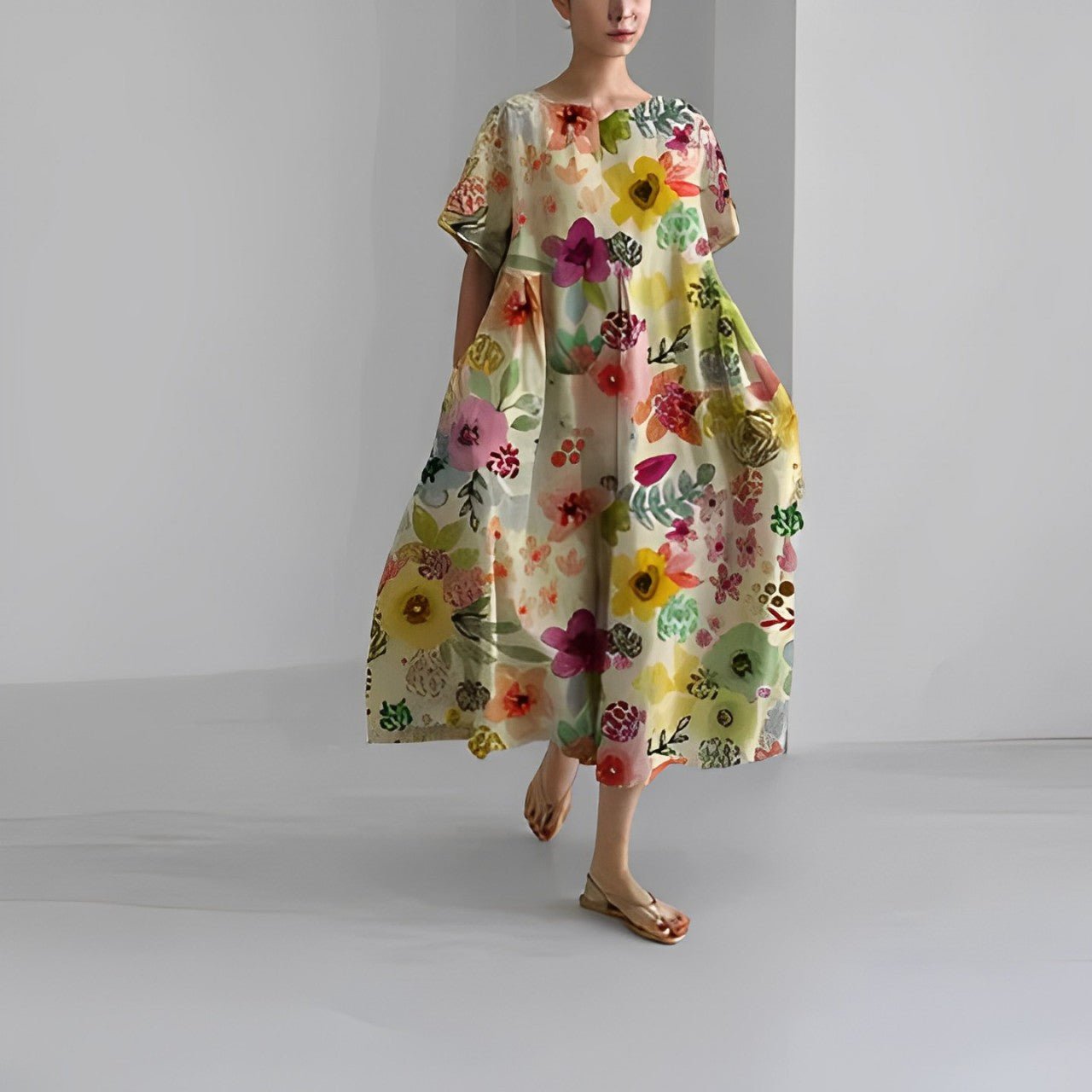 LP | Maxi abito estivo in stile boho con motivo floreale per le donne