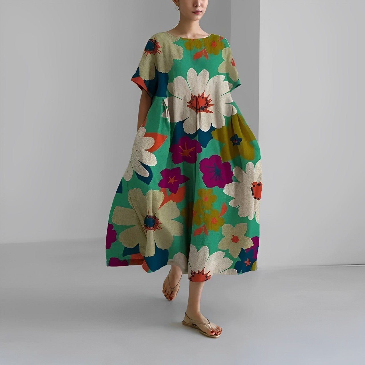LP | Maxi abito estivo in stile boho con motivo floreale per le donne