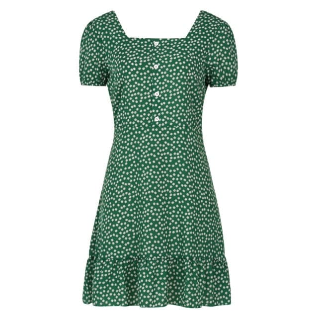 LP | Vestito da donna Boho floreale con volant corto Mini abito