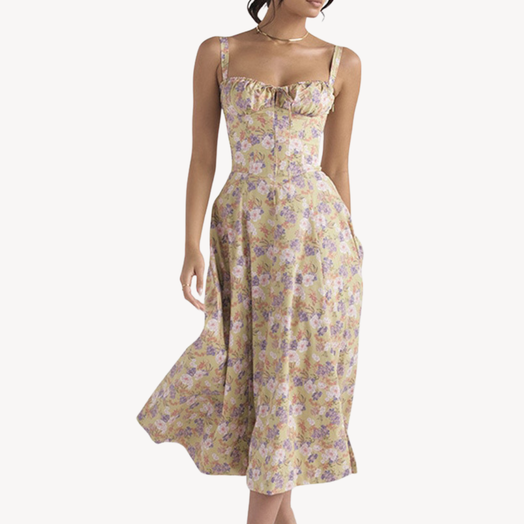 LP | Vestito midi floreale senza maniche da donna