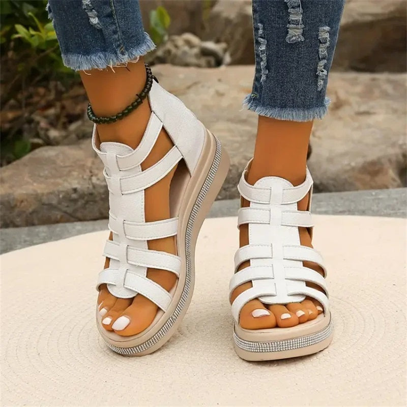 LP | Sandali con zeppa e strass