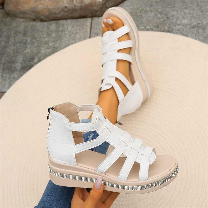 LP | Sandali con zeppa e strass