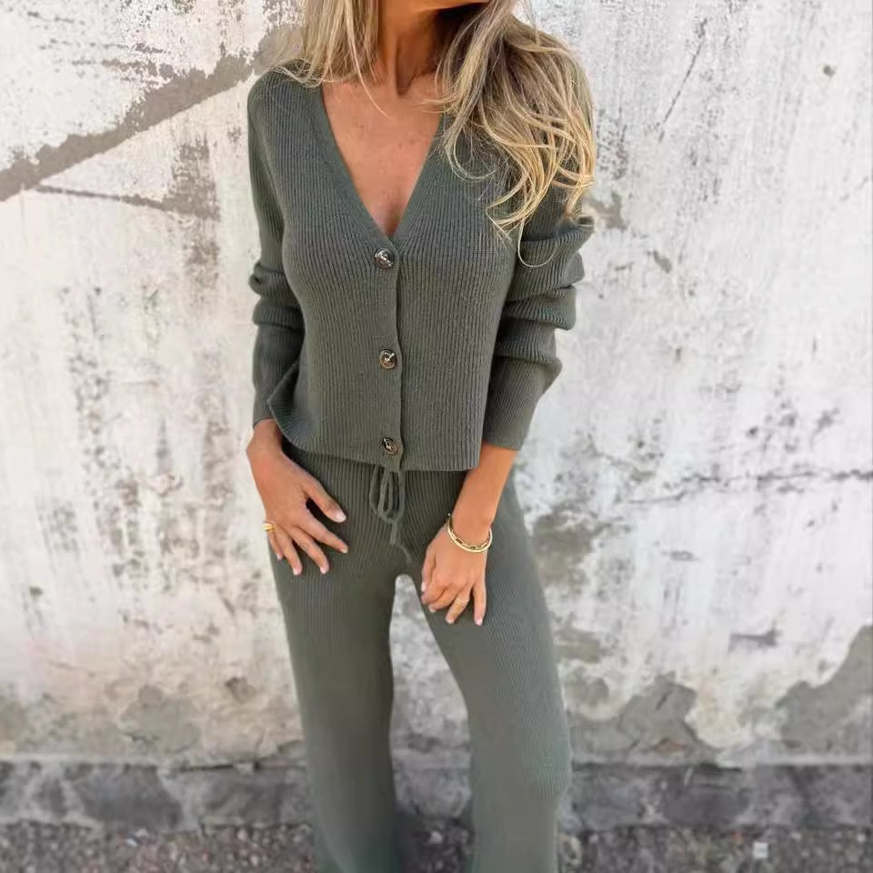 LP | Elegante set di cardigan e pantaloni da donna