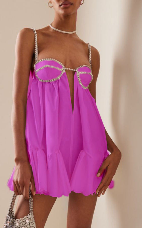LP | Mini abito bustier con perline