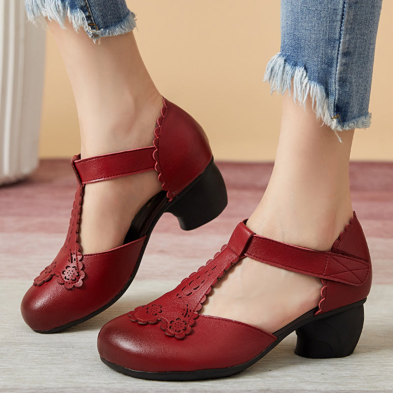 LP | Scarpe casual vintage in stile senza tempo con tacco