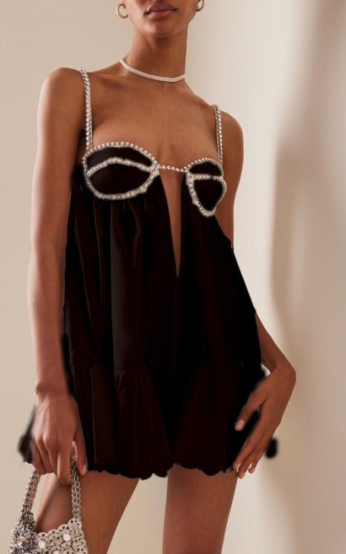 LP | Mini abito bustier con perline