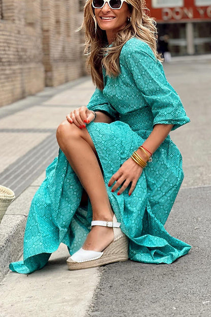LP | Special Treat Maxi abito stampato con elastico in vita