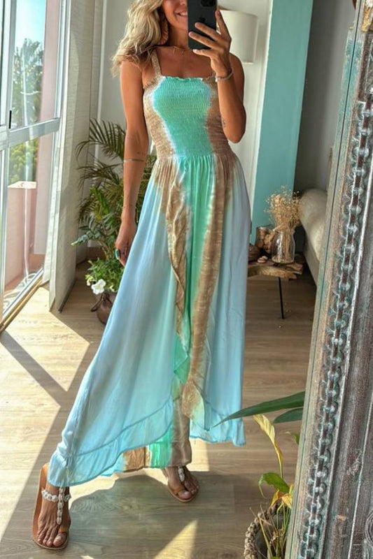 LP | Maxi abito blu tie dye per le vacanze