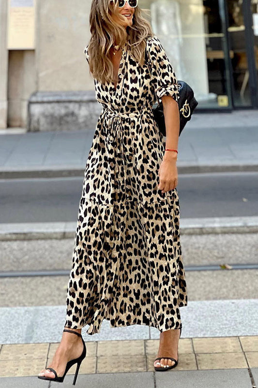 LP | Sorseggiando a Sedona Maxi abito con camicia leopardata