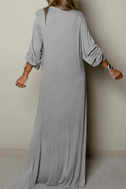 LP | Donna Maxi abito casual con scollo a V